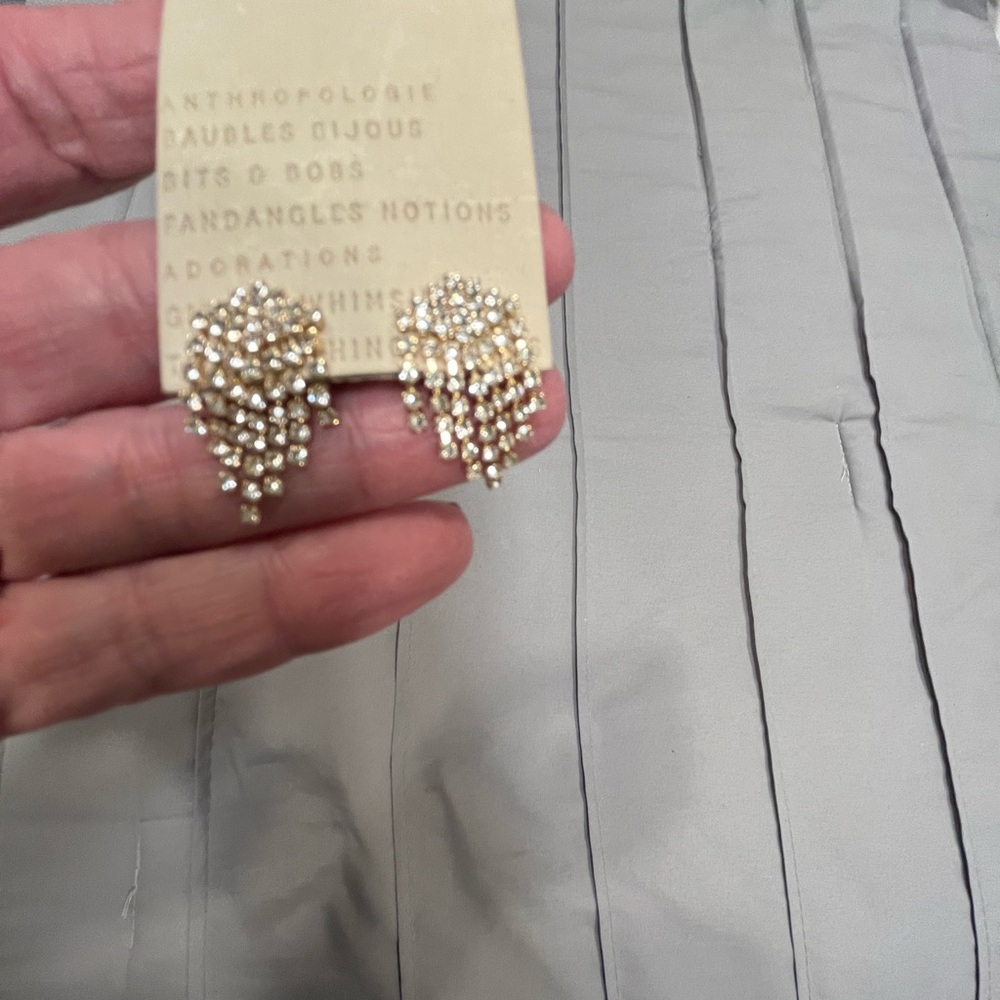 Anthropologie crystal Cluster Earrings
